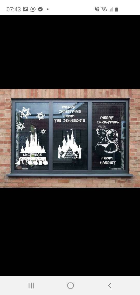 Disney Christmas Window Sticker, Personalized - Etsy UK