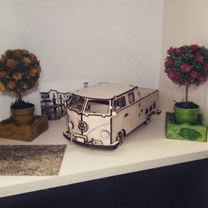 VW Combi Laser Cut File, Laser Cut File, Gift, vw,combi, celebration, lightburn SVG, DXF, 3mm Laser Cut File