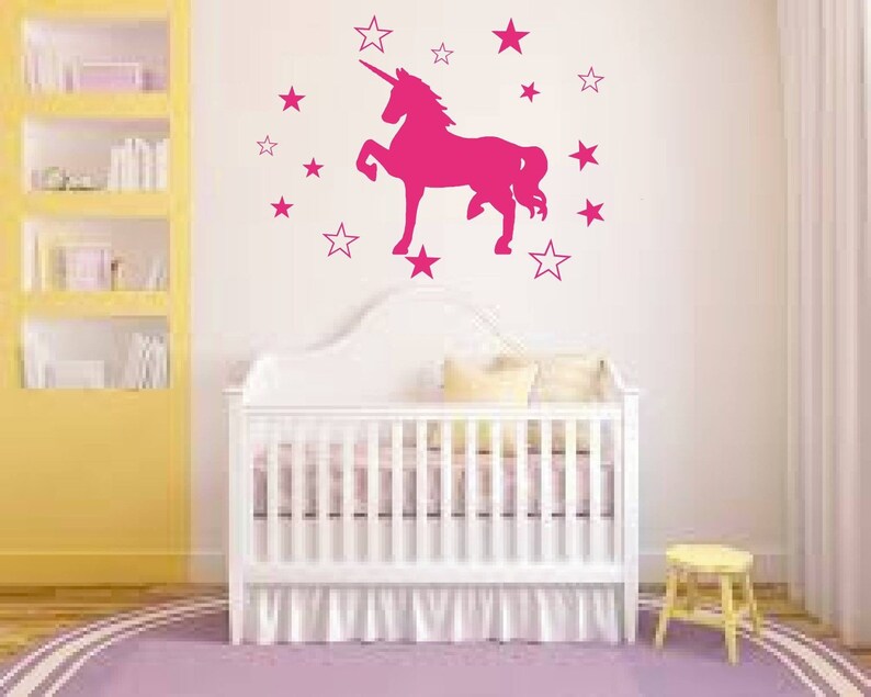 playroom inspired wall decal Wall sticker Unicorn Name nursery