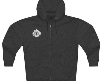 supernatural zip up hoodie