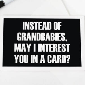Druckbare Karte für Mama oder Papa. Statt Grandbabies. Muttertag, Vatertag, Sofort Download Karte, Blanko Karte, Herunterladbare Karten
