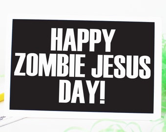 Printable Easter Card. Happy Zombie Jesus Day! Happy Easter Card, Funny Card, Instant Download Greeting Card, Blank Card, Downloadable Cards
