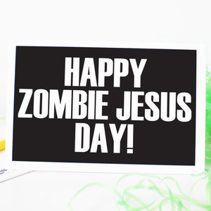 Printable Easter Card. Happy Zombie Jesus Day Happy Easter Card, Funny Card, Instant Download Greeting Card, Blank Card, Downloadable Cards image 1