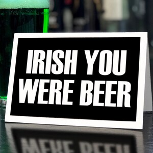 Druckbare Karte zum St. Patrick's Day. Irisch warst du hier. Lustige St Patricks Day Karte, Sofort Download Karte, Blanko Karte, Herunterladbare Karten