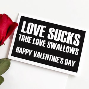 Funny Valentine&#39;s Day Card: Love Sucks - Printable Blank Card (PDF)