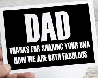Tarjeta divertida para el Día del Padre: Compartiendo ADN (Descarga digital)