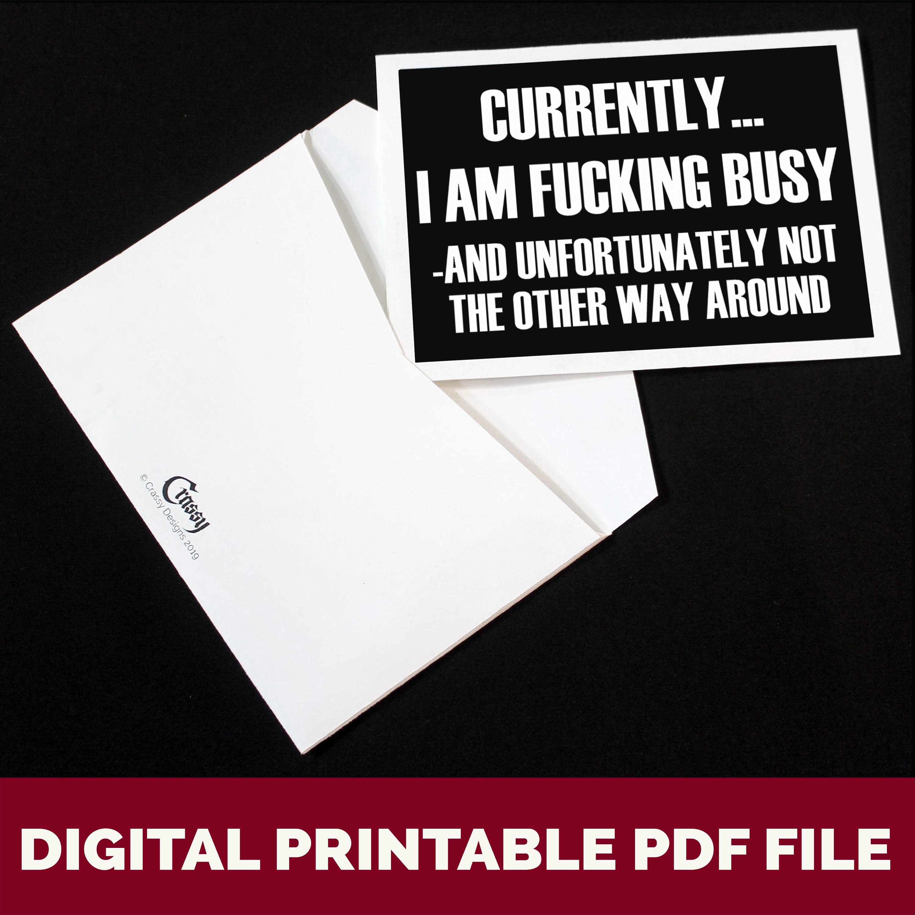 Printable Just Because Card. Not the Other Way Around. Funny Friendship ...