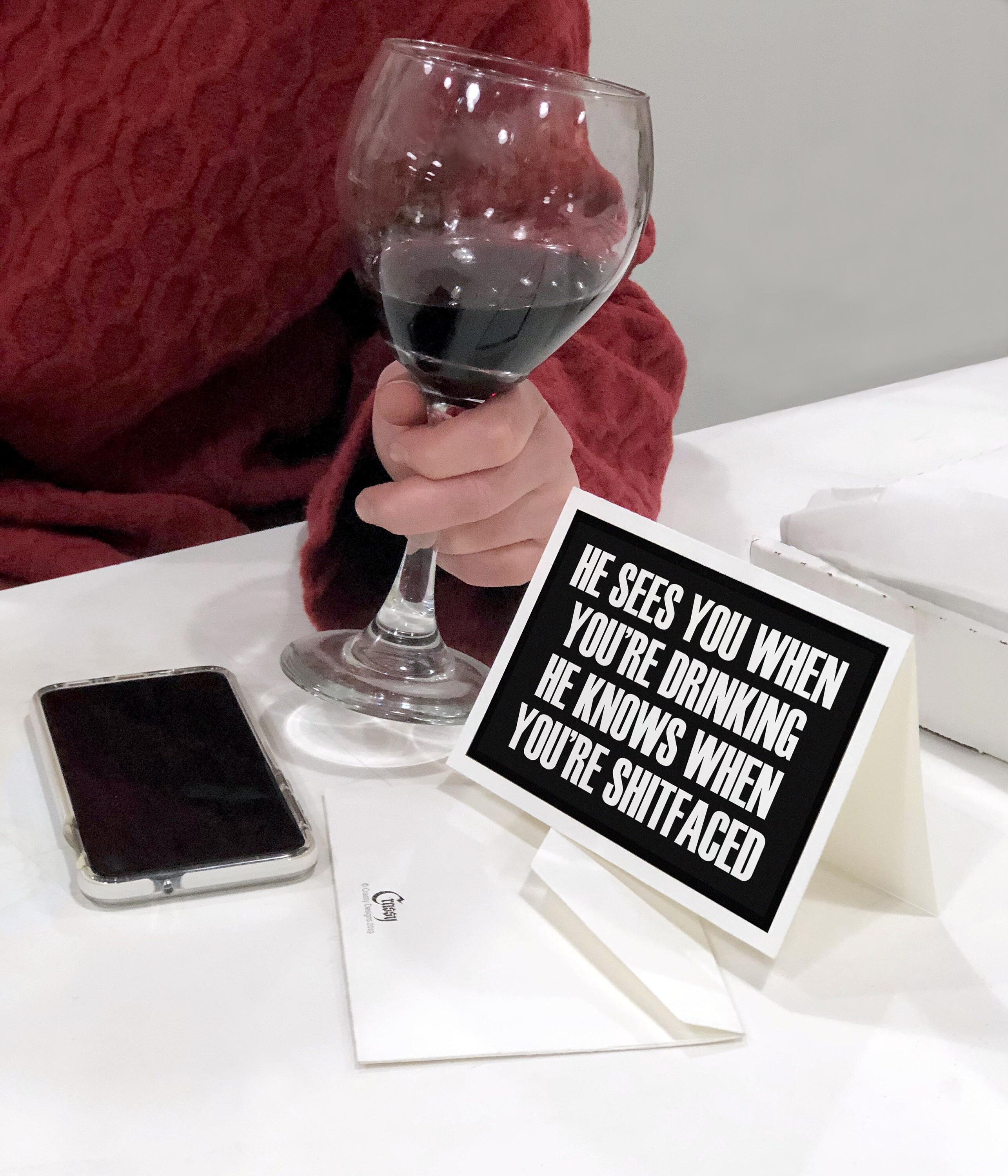 He sees you when you're drinking.