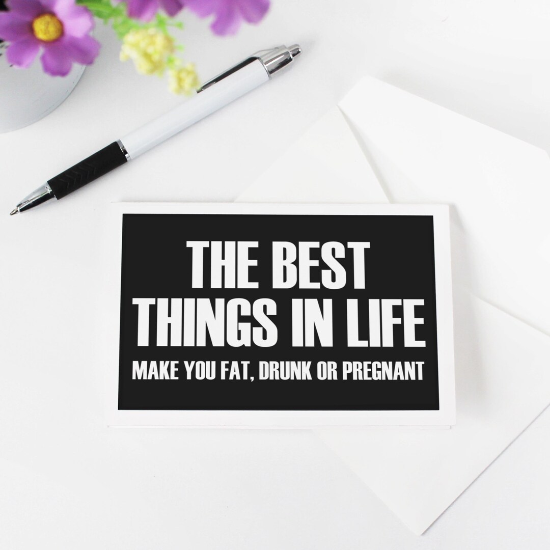 Printable Just Because Card. the Best Things in Life. Funny Friendship ...