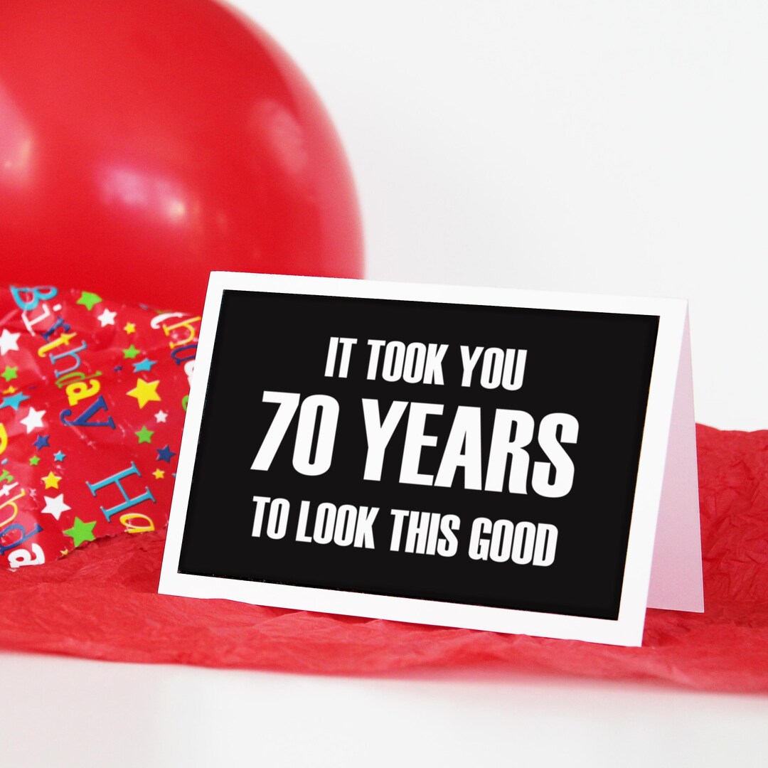 Printable Happy 70th Birthday Card. Card for Dad, Card for Husband ...