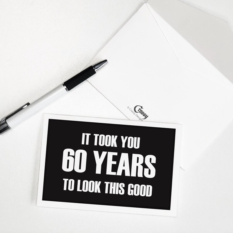 Printable Happy 60th Birthday Card, Funny Happy Birthday Card, Instant ...