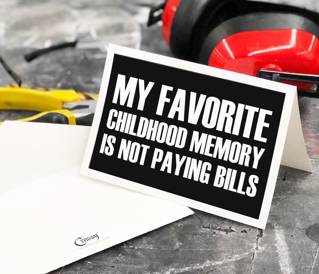 Printable Just Because Card. Favorite Childhood Memory. Funny ...