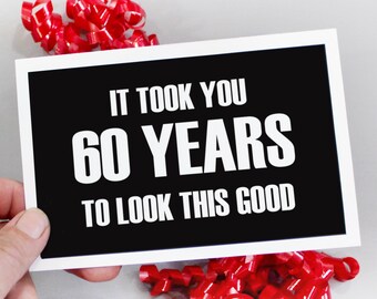 60th Birthday Cards Printable Cards Instant Download 60 - Etsy