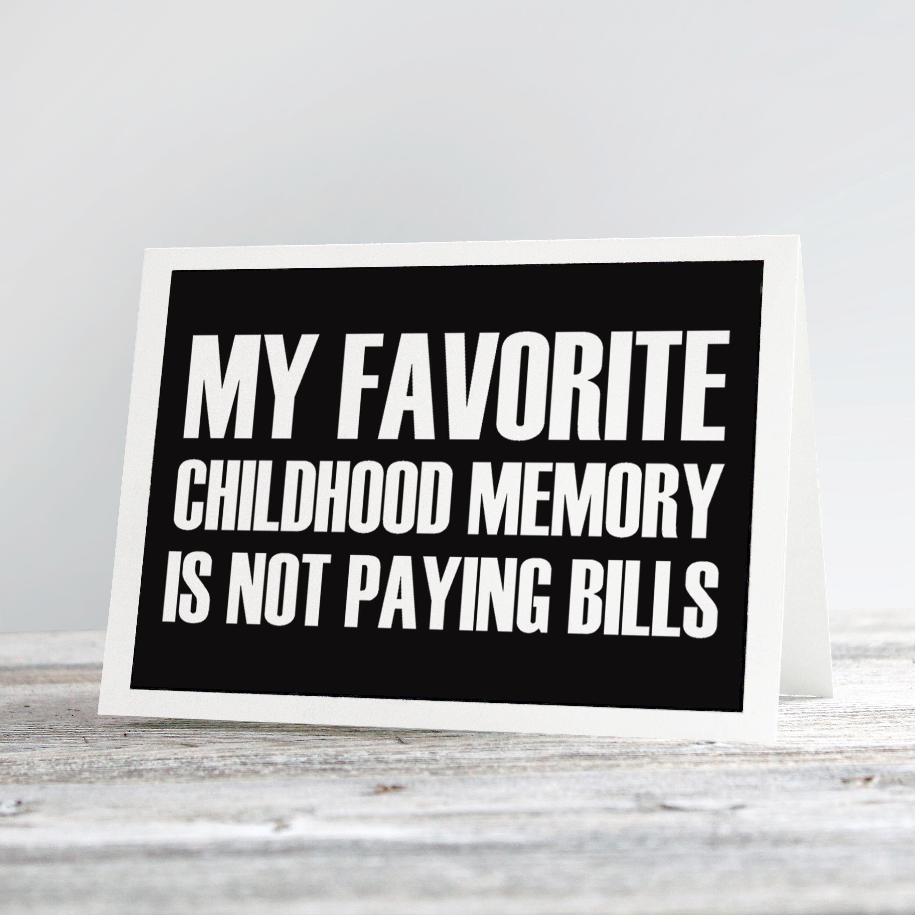 Printable Just Because Card. Favorite Childhood Memory. Funny ...