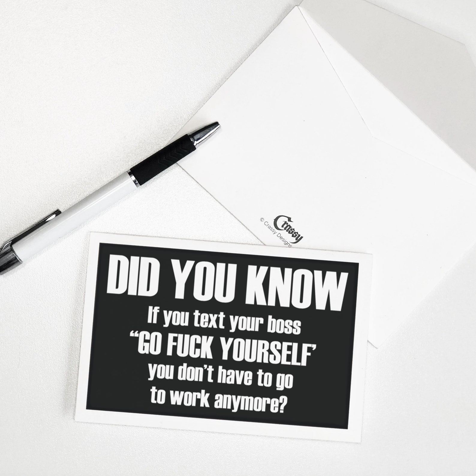 Did You Know If You Text Your Boss go Fuck Yourself Etsy