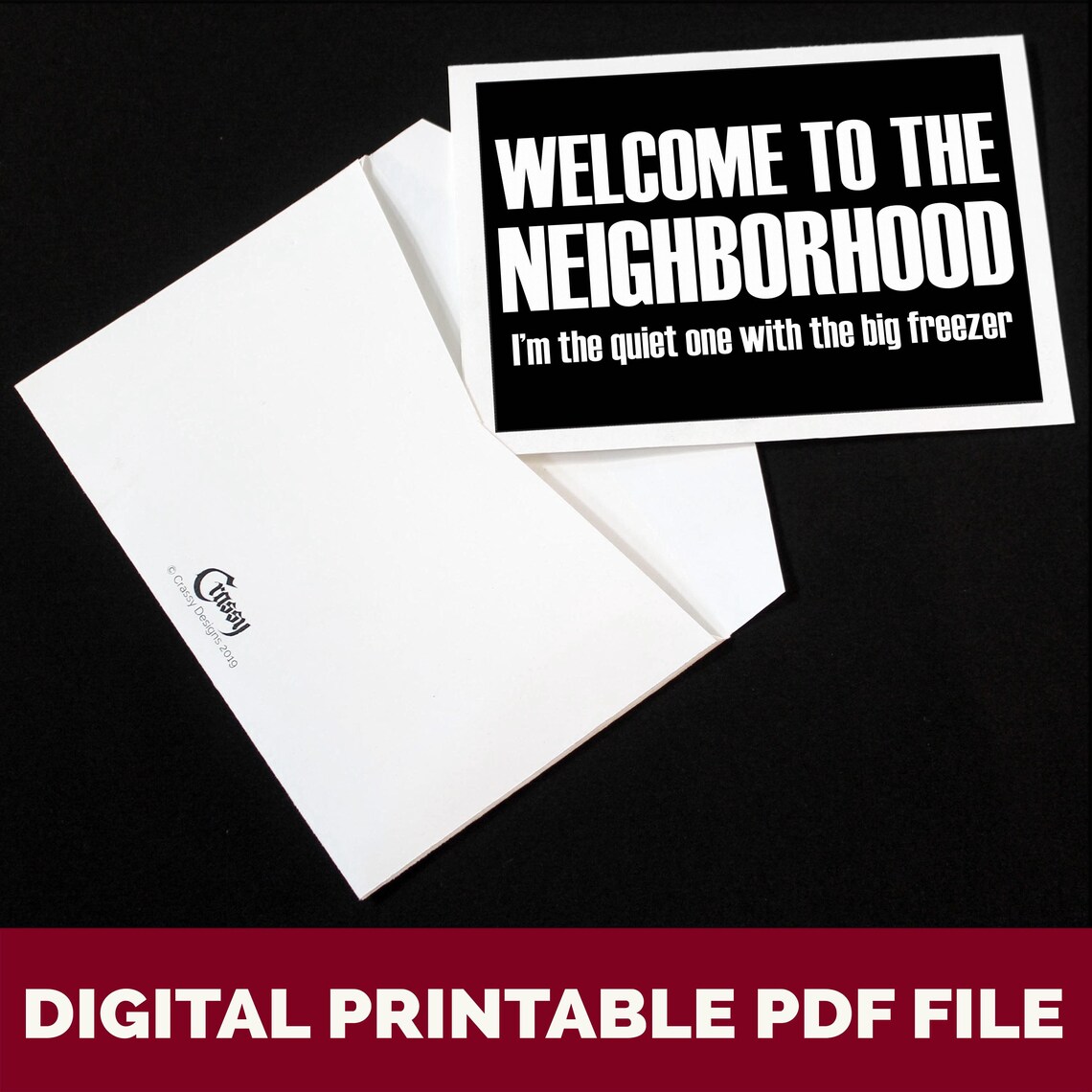 Funny Printable New Neighbors Card. Welcome to the Neighborhood ...