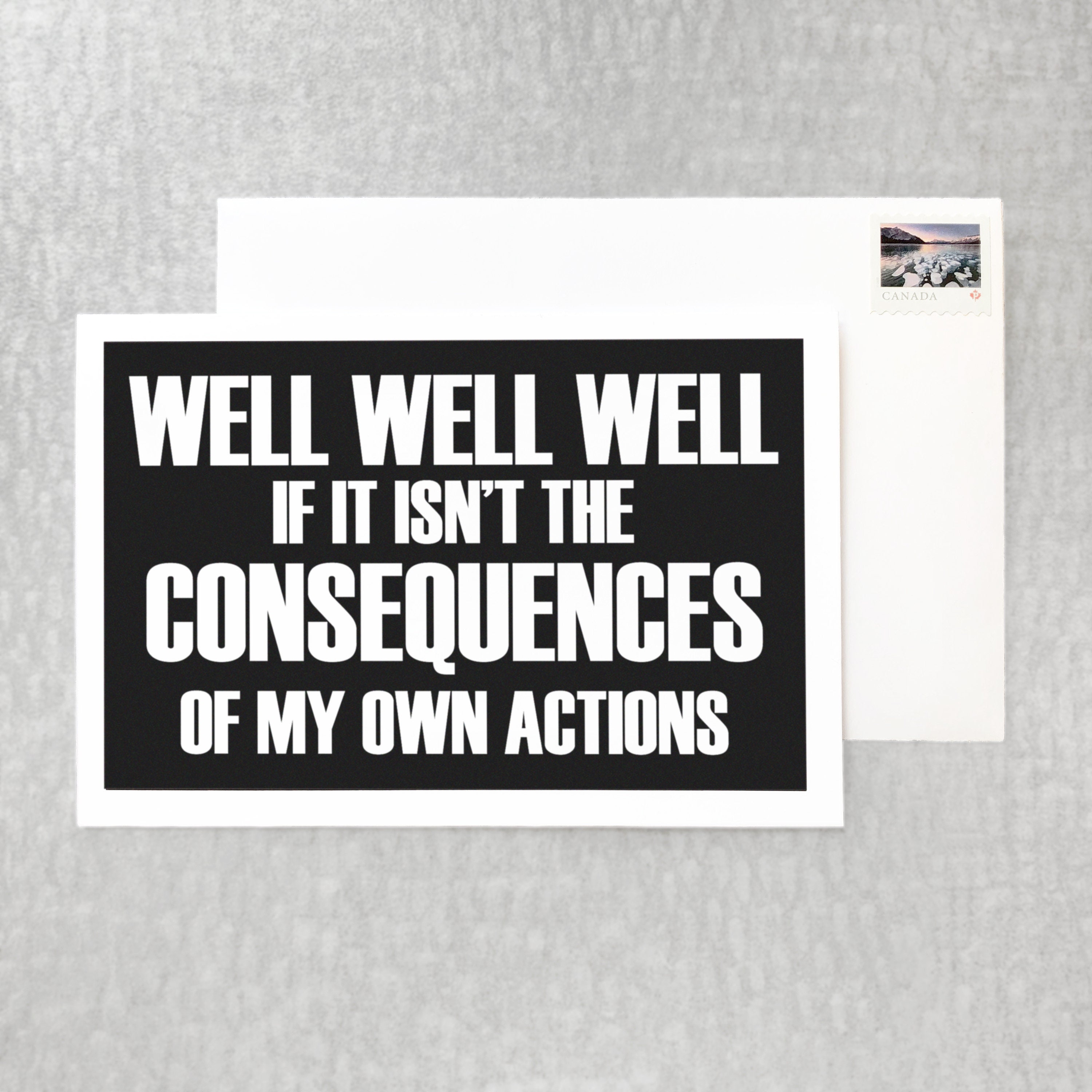 Printable Apology Card. the Consequences of My Own Actions. Funny Blank ...
