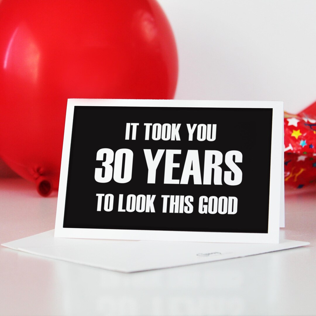 Printable Happy 30th Birthday Card. Happy Birthday Card, Funny Card ...