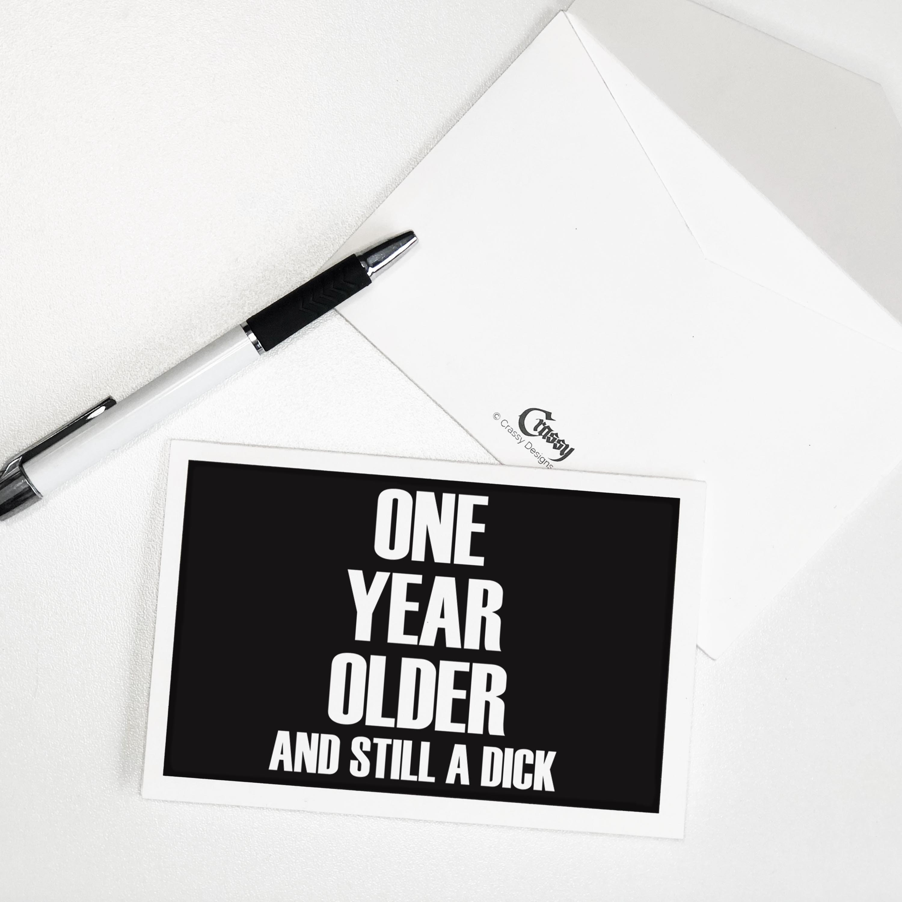 Printable Funny Rude Birthday Card. One Year Older and Still a - Etsy ...