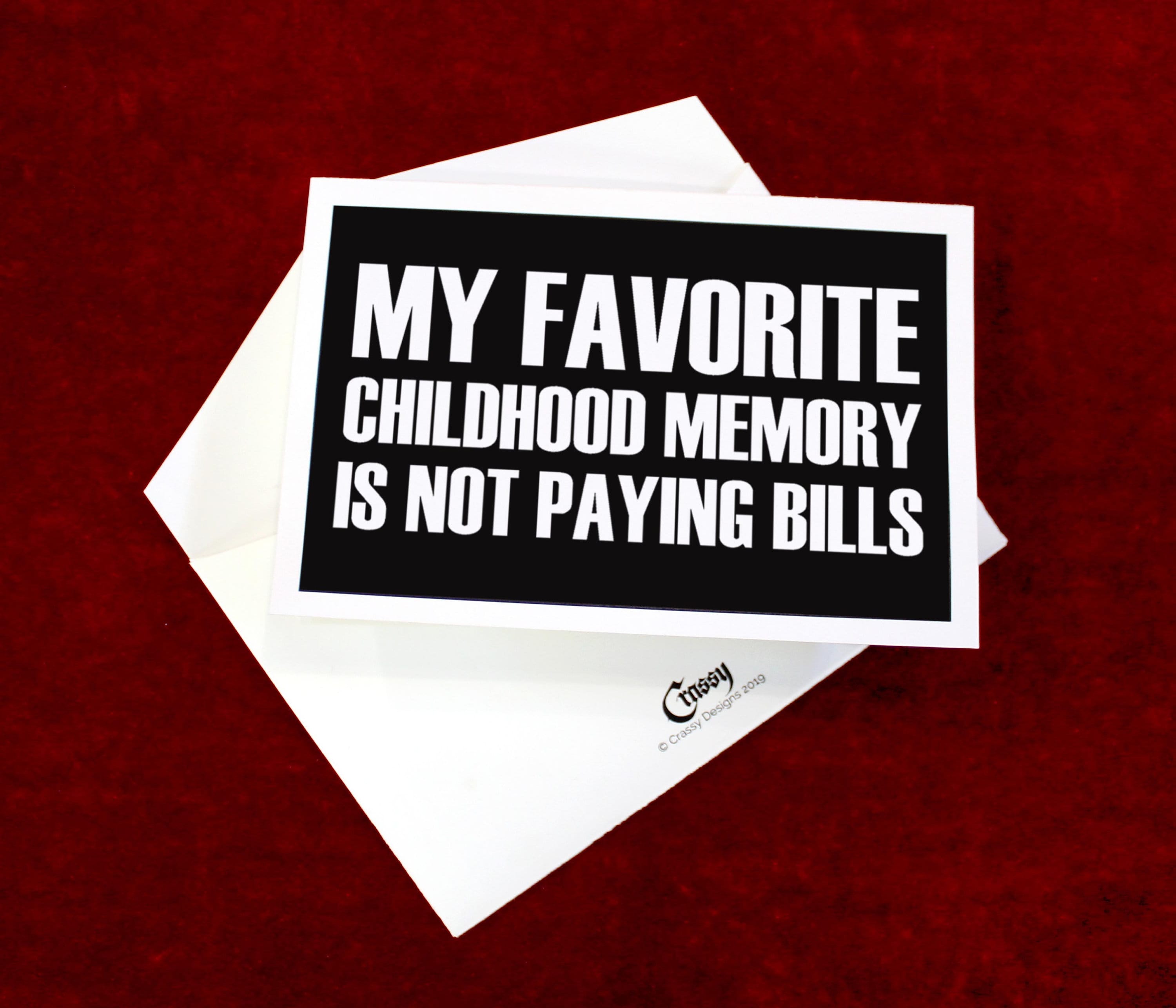 Printable Just Because Card. Favorite Childhood Memory. Funny ...