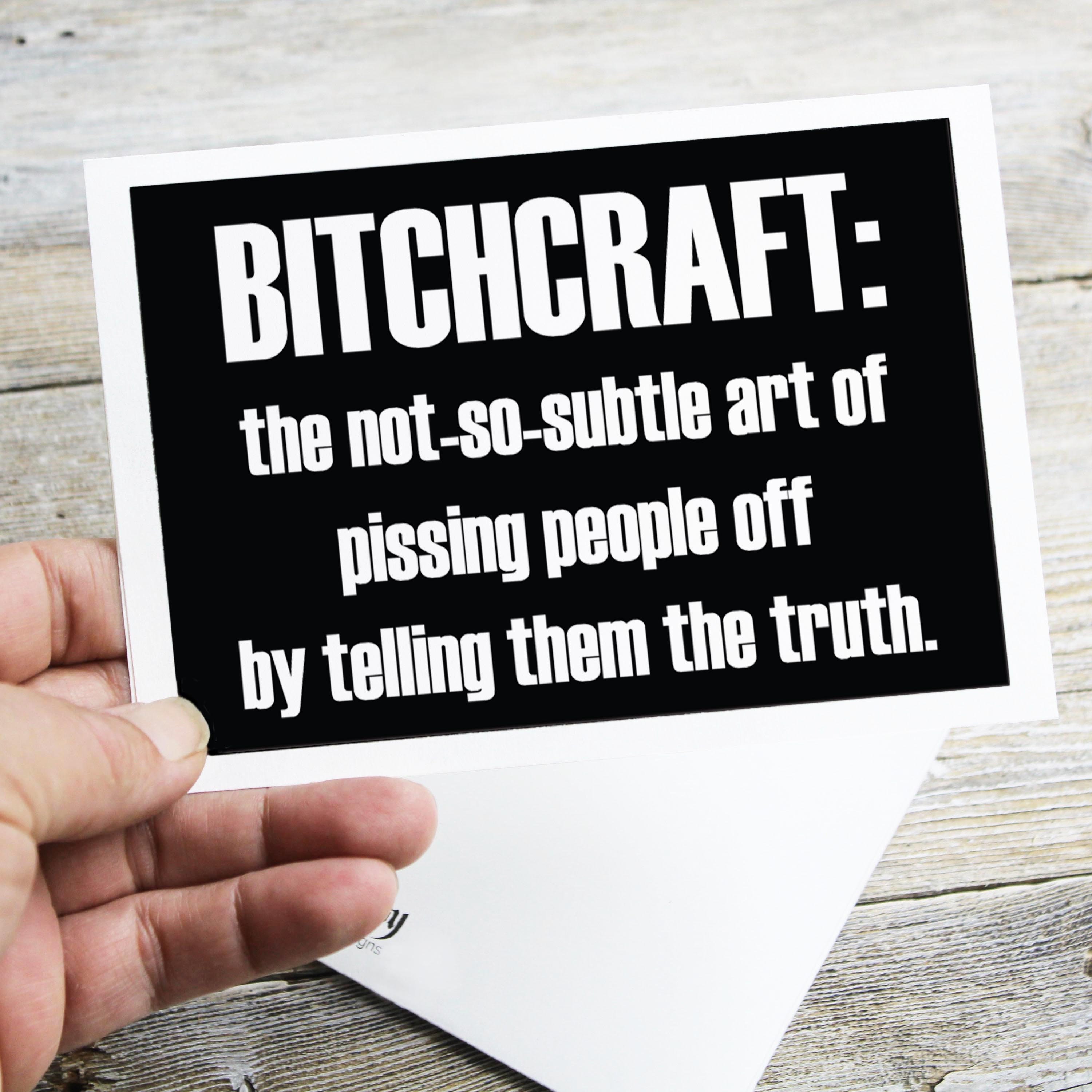 Printable Just Because Card. Bitchcraft. Funny Friendship Card, Just ...