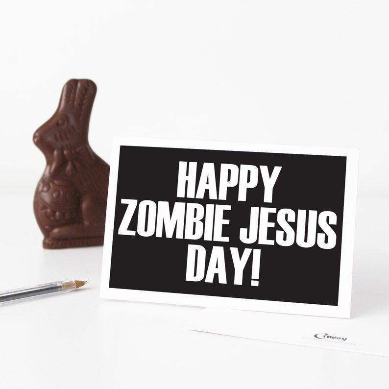 Printable Easter Card. Happy Zombie Jesus Day Happy Easter Card, Funny Card, Instant Download Greeting Card, Blank Card, Downloadable Cards image 3