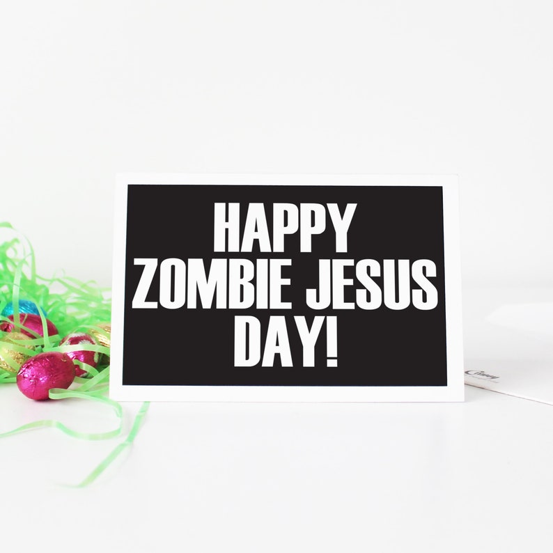 Printable Easter Card. Happy Zombie Jesus Day Happy Easter Card, Funny Card, Instant Download Greeting Card, Blank Card, Downloadable Cards image 5