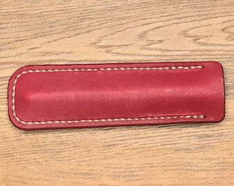 Leather Pen Case, Pen Case, Leather Pen Holder, Handmade Leather Pen Case, Pen Sleeve, Unisex Pen Case.