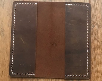 Rustic Crazy Horse Leather Checkbook Cover