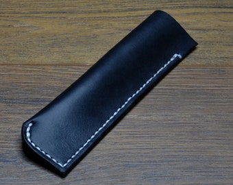 Leather Pen Case, Pen Case, Leather Pen Holder, Handmade Leather Pen Case, Pen Sleeve, Unisex Pen Case.