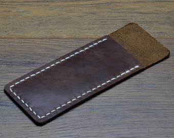 Rustikale Leder Stift Ärmel für 2 Stifte