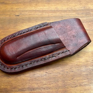 Buck 110 handmade leather sheath