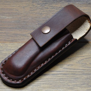 Leather Sheath for Buck 110 Knife- Brown Color