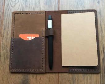 Leder Journal Cover für Feldnotizen, Handgemacht Vintage