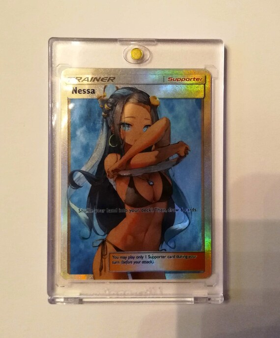 Nessa Holo Custom Full Art Sexy Bikini Pokemon Card