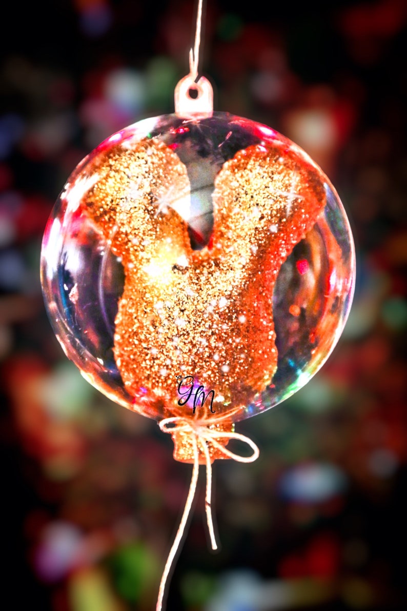 3D Glitter Mickey Balloon Ornament image 1