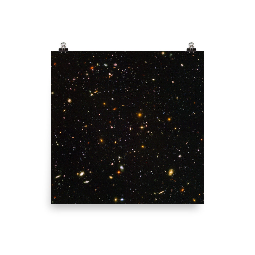 Hubble Ultra Deep Field Poster Space Print Galaxy Wall Art - Etsy