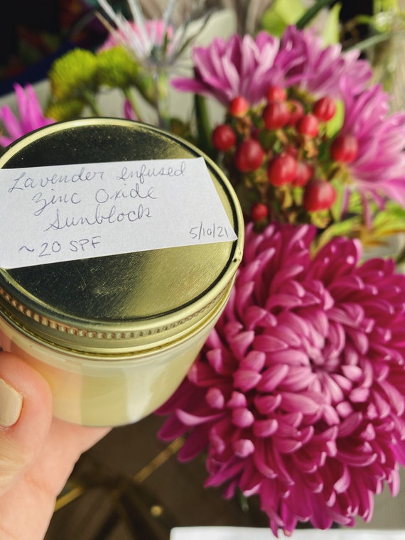 All Natural Lavender Infused Zinc Oxide Sunblock Etsy