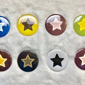 Y2k Grunge Star Pinback Buttons 1.5 Inch Bag Decoration