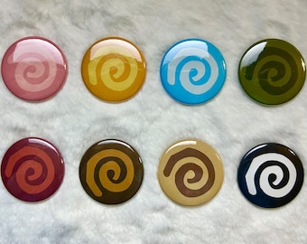 Swirl Swirly Y2k Pinback Button 1.5 Inch Bag Decoration