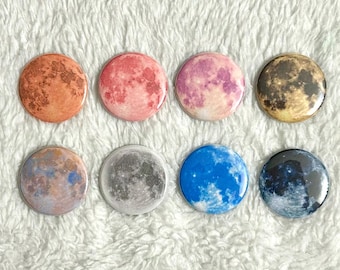 Colorful Moons Y2k Pinback Button 1.5 Inch Bag Decoration