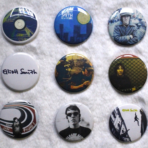 Bottoni Pinback Elliott Smith da 1,5 pollici