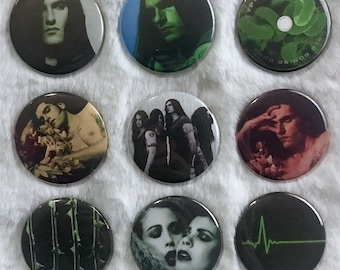 Type O- 1.5 Inch Pinback Buttons Peter Steele Gothic Metal