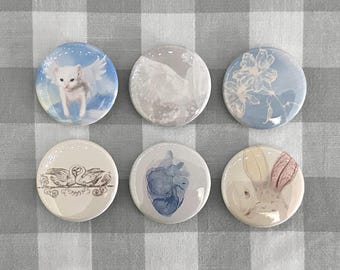Angel Kitty Aesthetic Bundle 1.5" Pinback Buttons