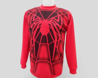 Suéter de Spiderman con diseño de araña humana, jersey de cosplay de Peter Parker, sudadera unisex de superhéroe, disfraz de cómic