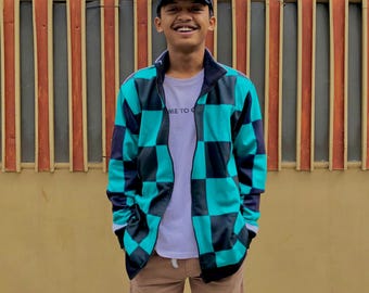 Chaqueta informal de cosplay de Tanjiro / Inspirada en el atuendo del personaje demoníaco / Ropa urbana de anime japonés