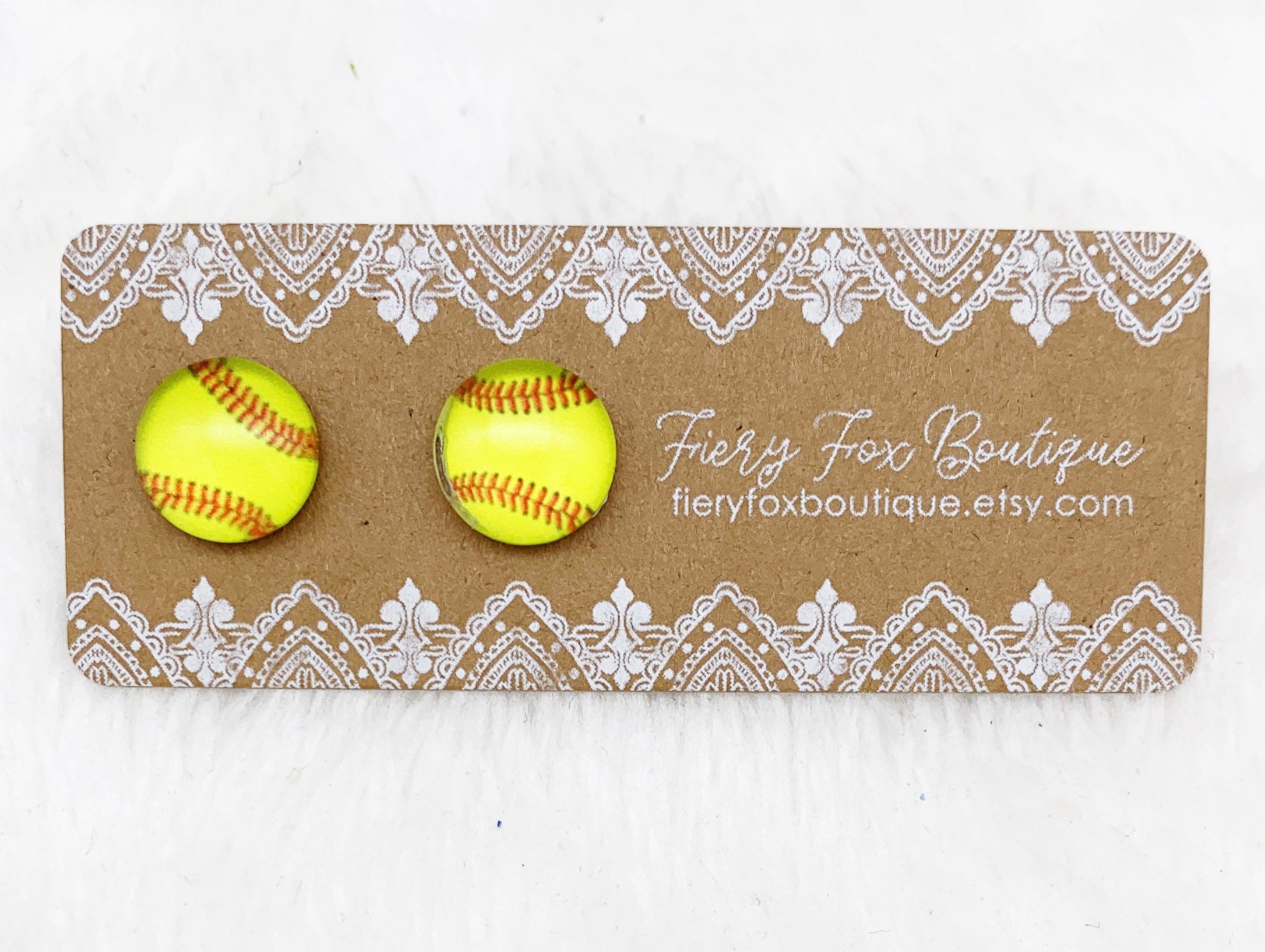 Softball Earrings Etsy