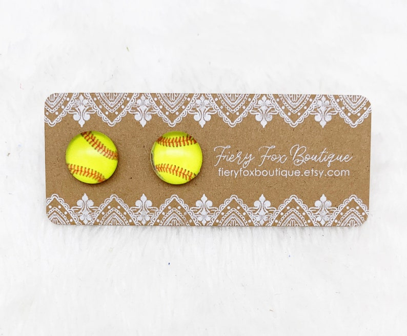Softball Earrings