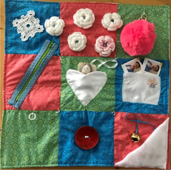 Sensory quilts for dementia knottable patients