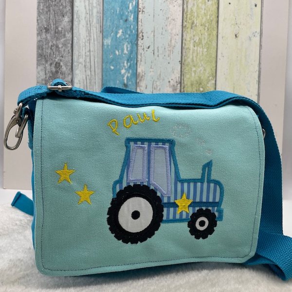 Kindergarten backpack tractor, kindergarten bag, personalized